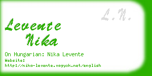 levente nika business card